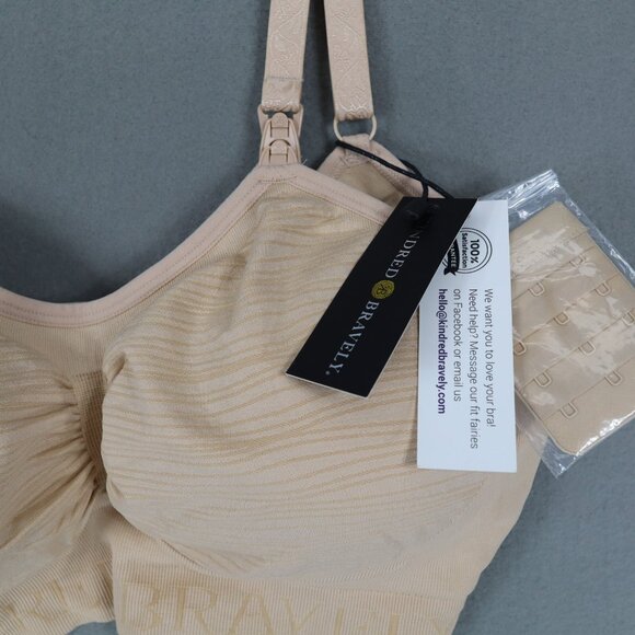 New Kindred Bravely Sublime Hands-Free Pumping & Nursing Bra Beige XL - Picture 2 of 4